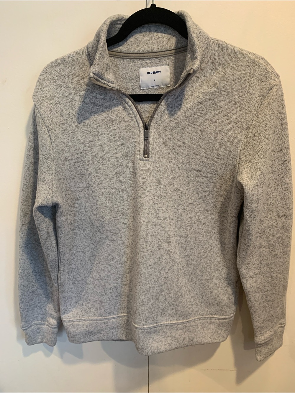 Old Navy Men's Heather Gray Quarter-Zip Sweater